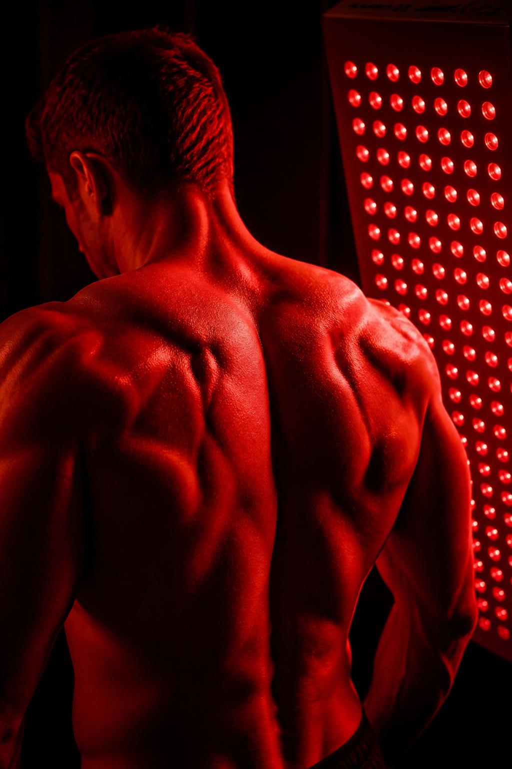 Recuperación muscular con luz roja